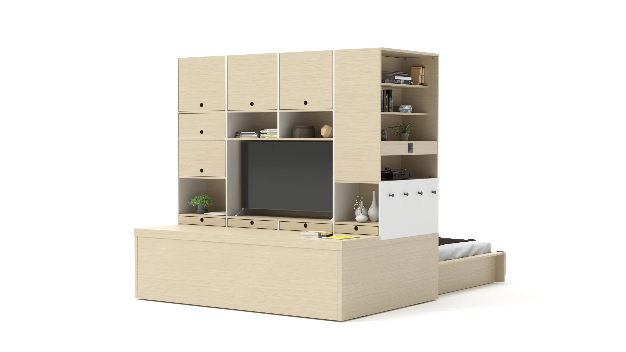 Copy of Queen Bed - Oak Color Finish