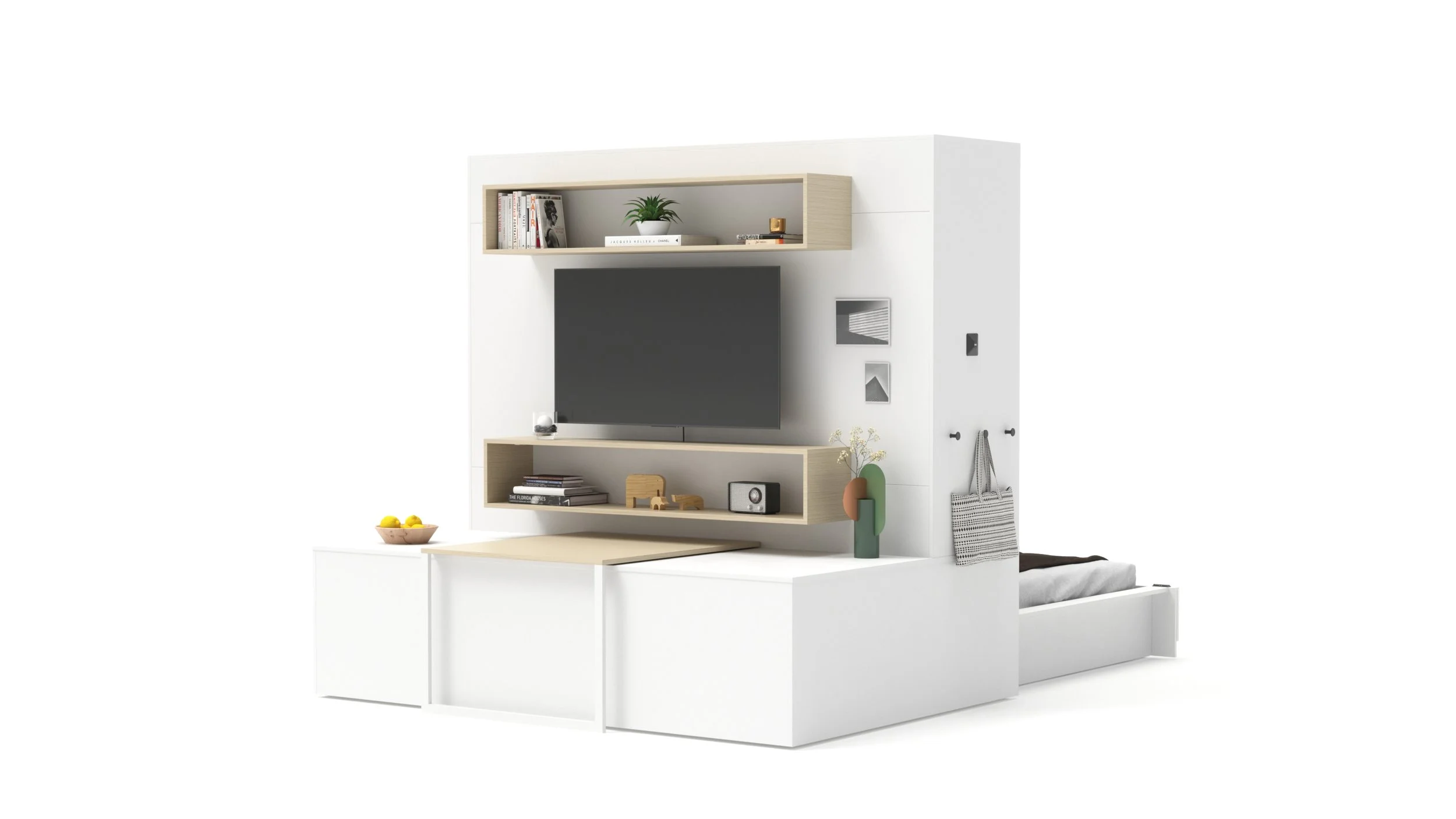 Copy of Queen Bed - White Color Finish