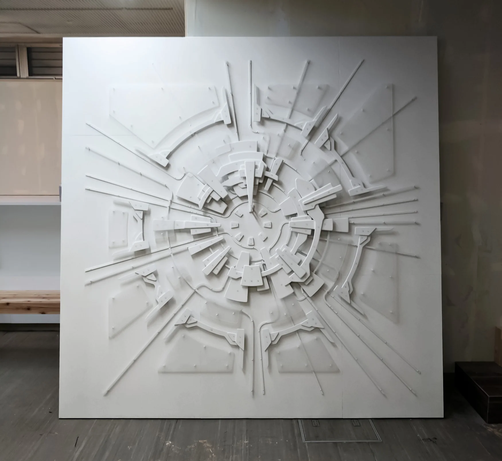 Standing 8ft square, Base Pairs 01 is on display in the Chojamachi district of Nagoya, Japan