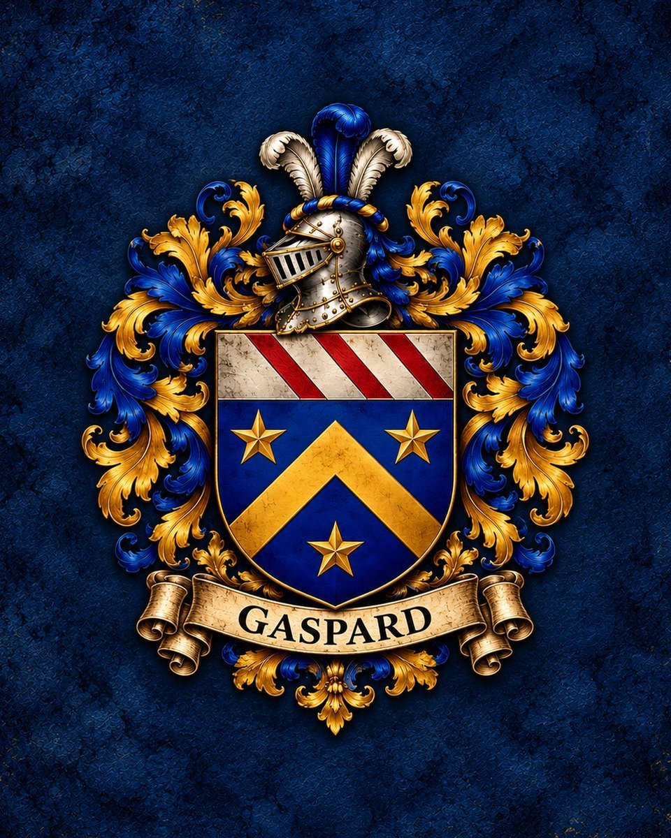 Gaspard crest, wife, helmet facing left
