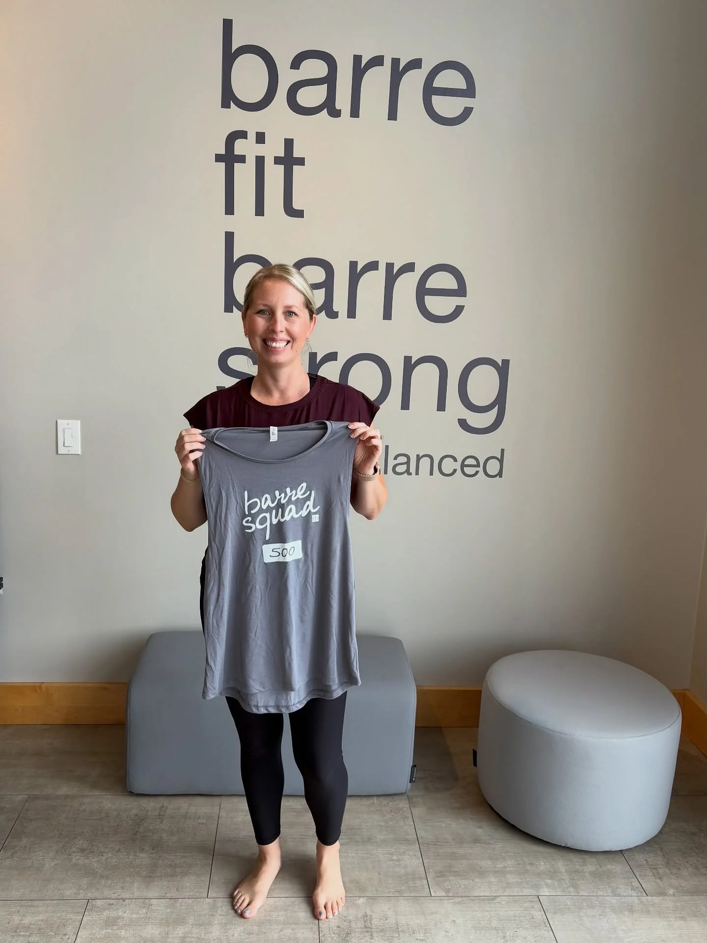 Look who hit 500 classes! Dedicated to our weekend classes year after year. Showing up with a smile and a positive attitude! Great work Kaylee and congratulations on 500!! 🥳. 

#barrebalanced #barre #barrefitness #milestone #congrats