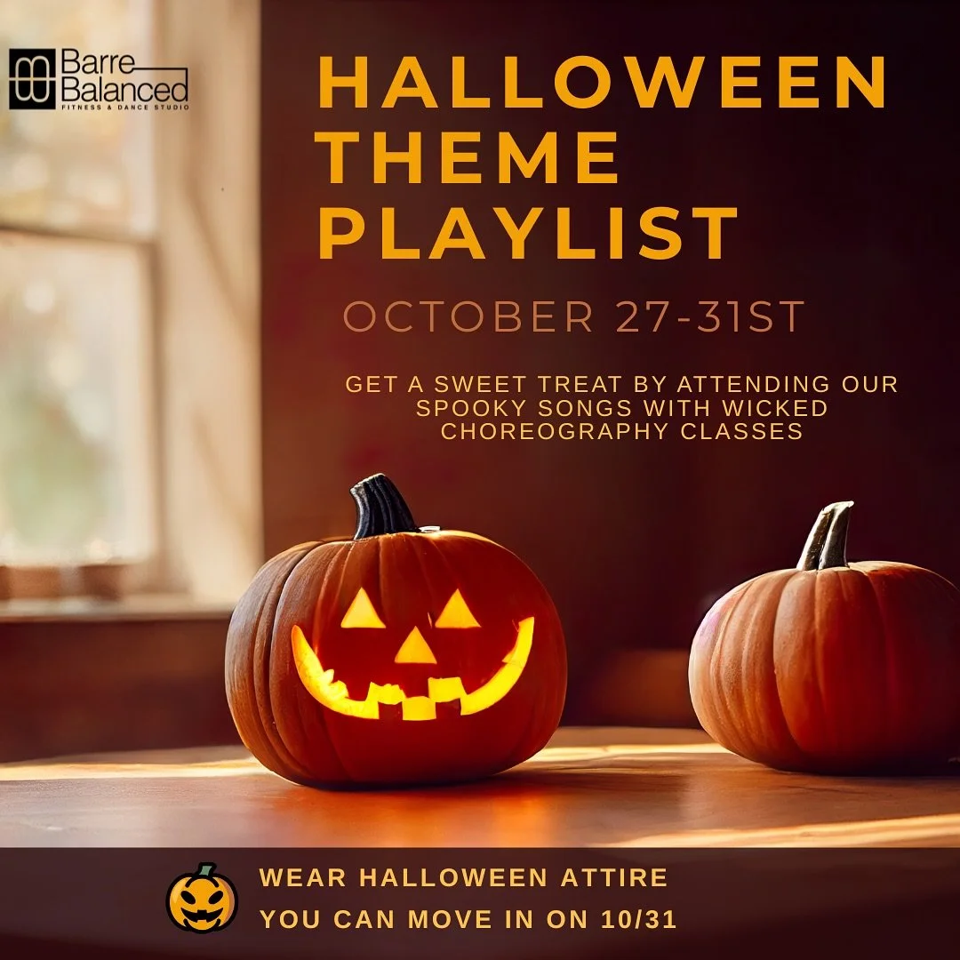 It's spooky season at BB! Fun Halloween playlists with our awesome choreography starts tomorrow! Wear your orange &amp; black, skeletons, cat ears, and witches hats all week long! 💀👻🎃🐈&zwj;⬛