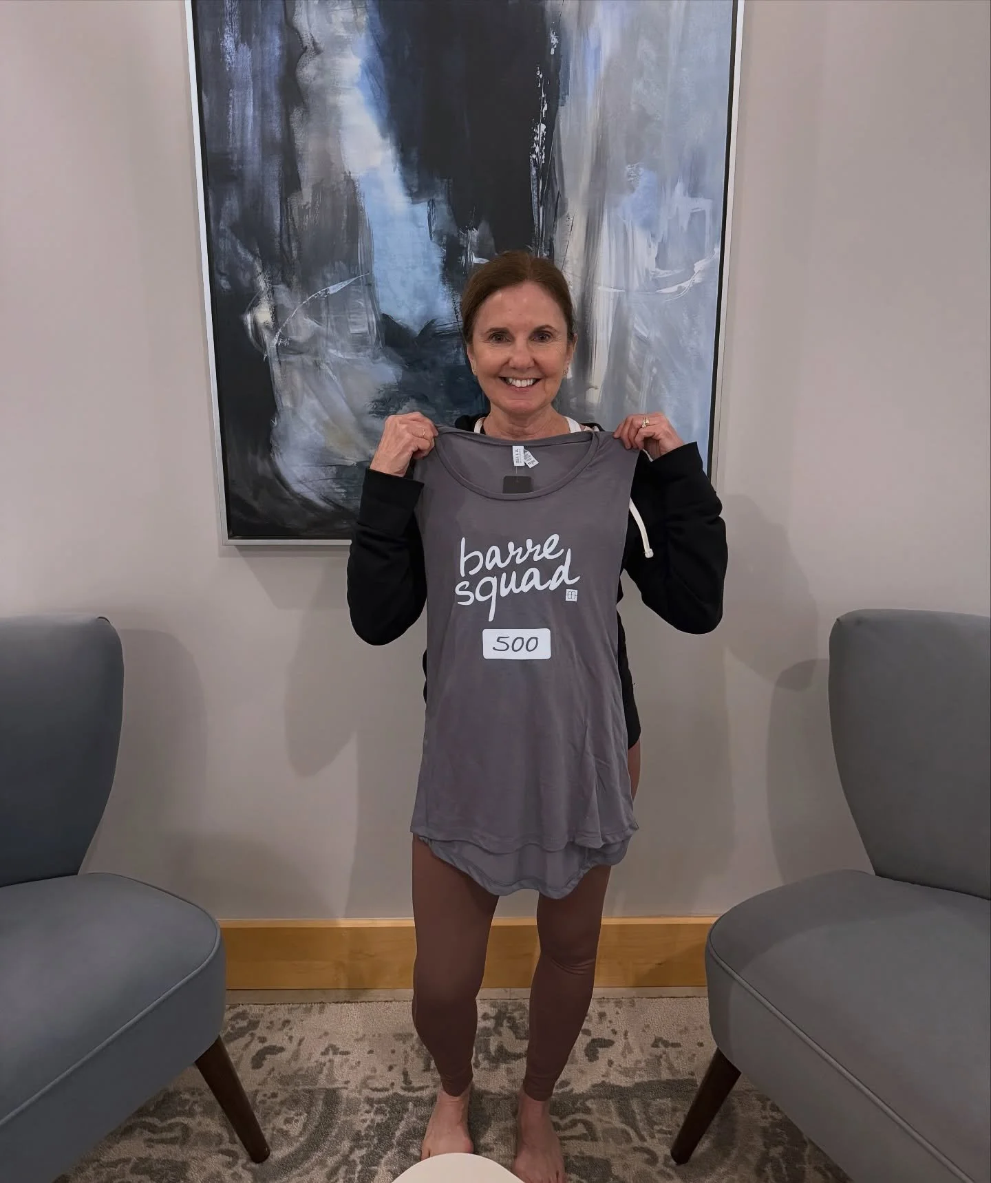 Congratulations Betty!! 👏👏👏
So happy for you on this amazing milestone! 500 classes of pulses, push-ups, and pretzels.... impressive!!! 🙌🏻 Love that you're part of the BB family.💗

#milestone #500 #congratulations #barre #barrebalanced