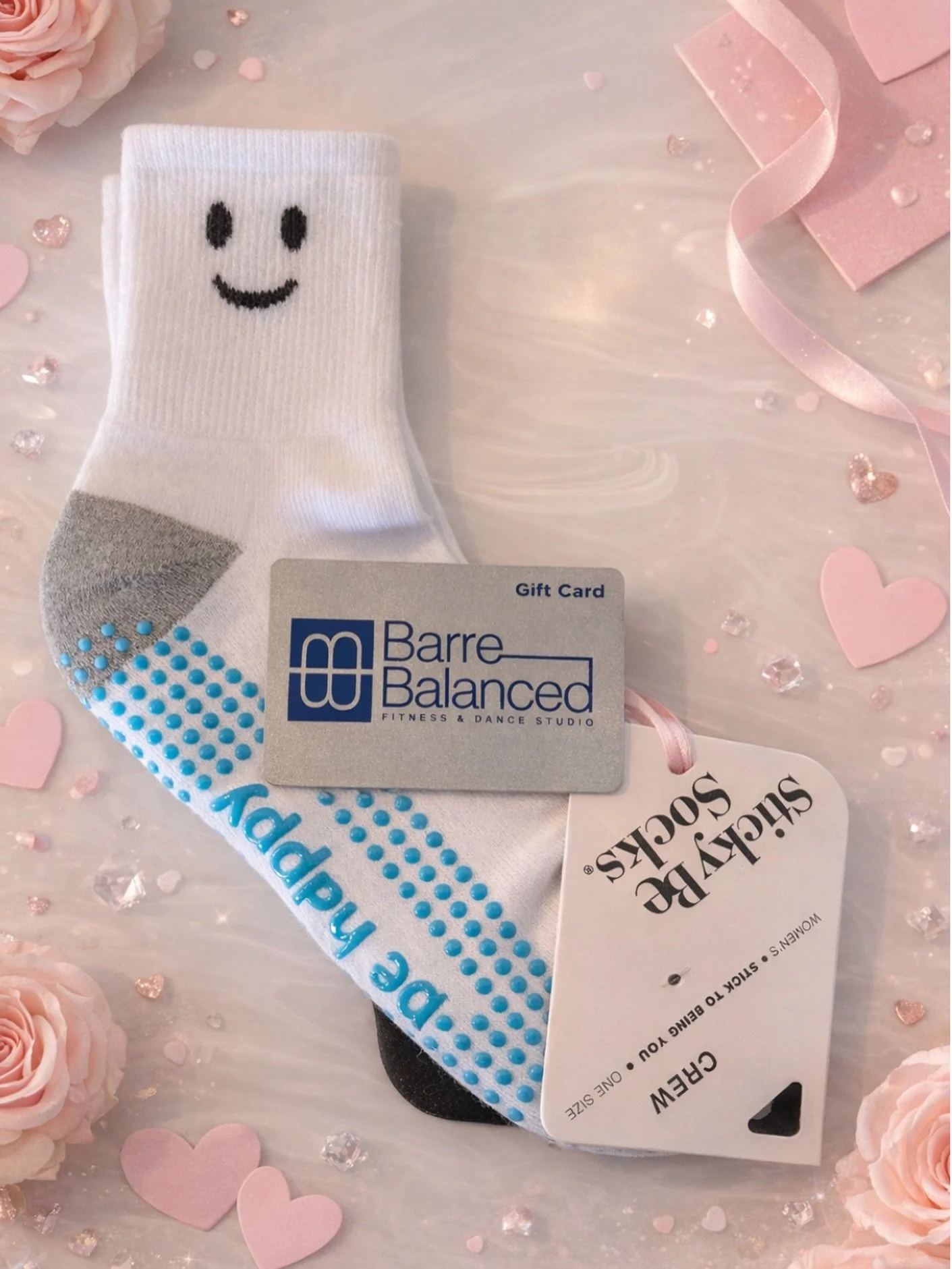 💖Galentine&rsquo;s Day=treats for your besties💖
Because flowers fade, but sticky socks + barre burn last forever.
Gift your girls (or yourself 😉) a Barre Balanced gift card and the cutest grip socks around.

Gift cards available online or in the s