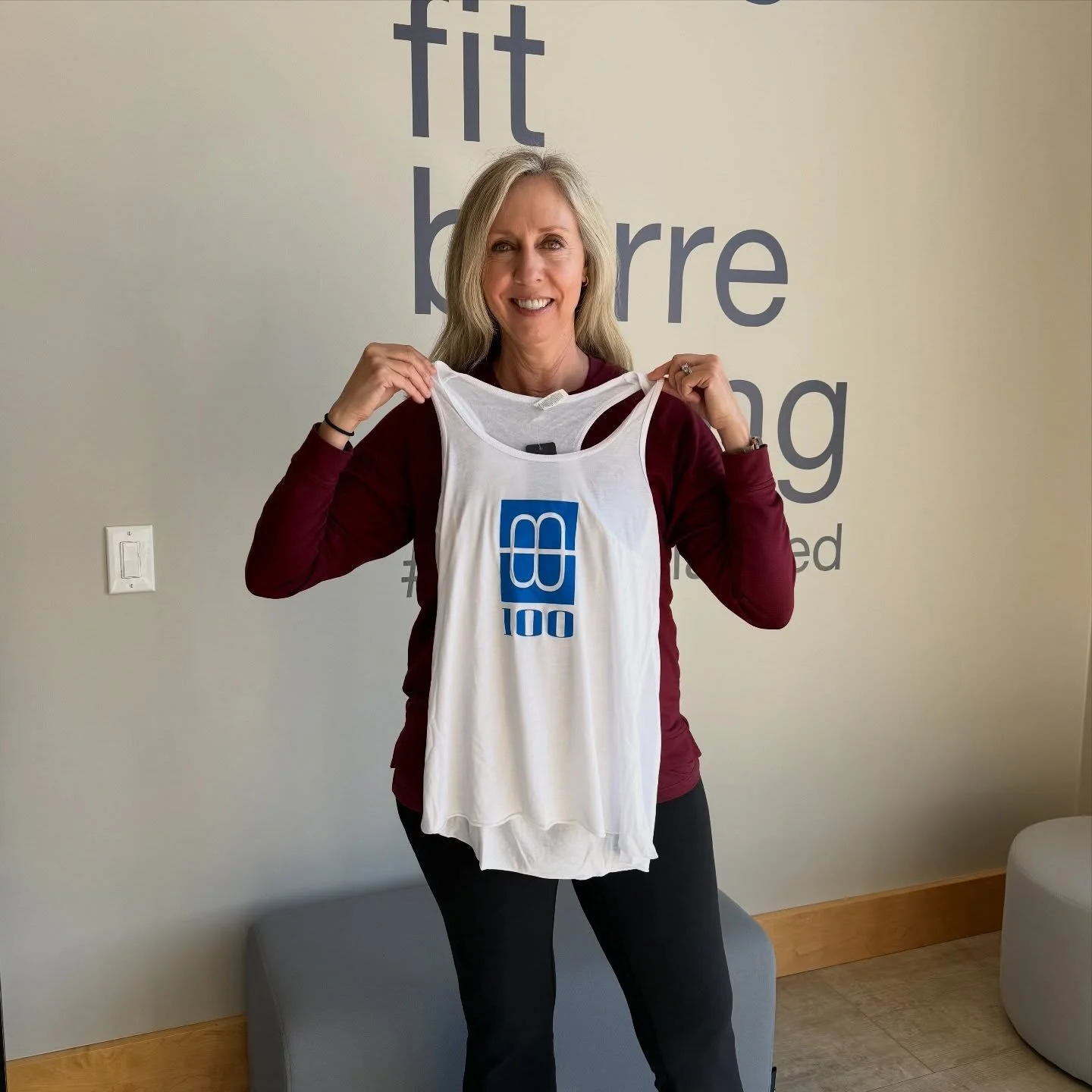 It's time to celebrate a 100 class milestone for Tracey at Barre Balanced!!🥳 
Congratulations on your commitment to barre fitness and making time for YOURSELF!!! Here's to how far you've come and the fun times still ahead! ✨👏