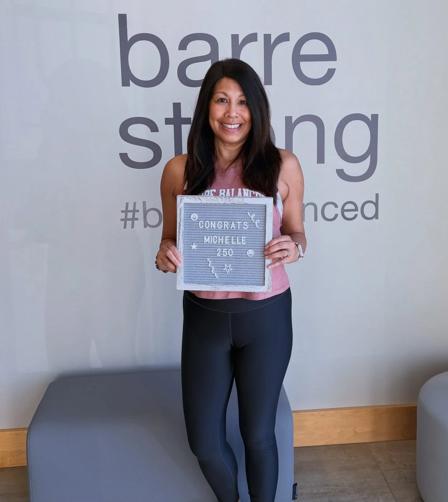 Congratulations to Michelle!!!👏👏 
250 classes at Barre Balanced! We are so proud of you! Great job on this milestone... we're happy you're part of the BB community! 

#barrebalanced #milestone #250 #congrats