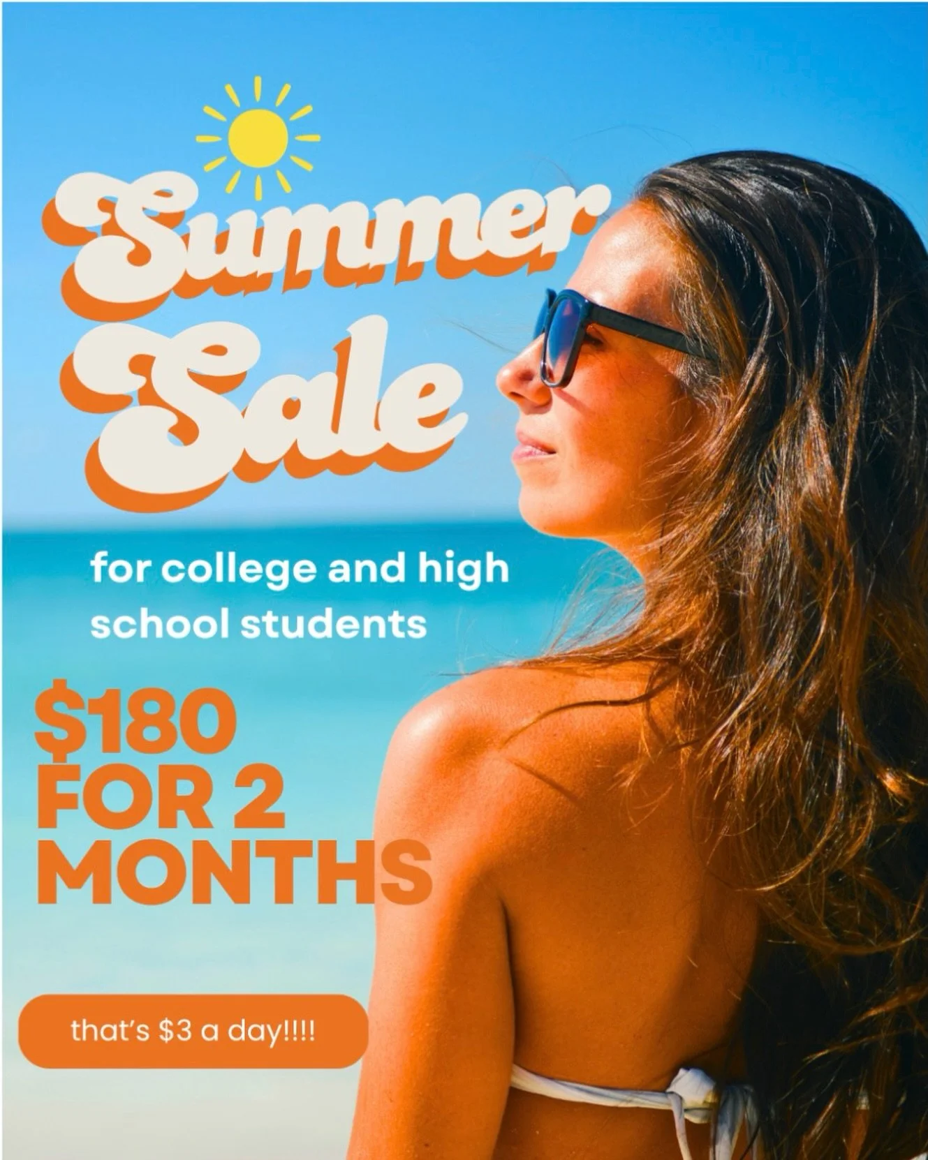 Home for the summer? Barre Balanced is your summer hang out! 🌞
We've got a student membership too good to be true! Sign up today for a fun and fit summer. 
Student memberships are for high school and college students 21 and under. See you soon!