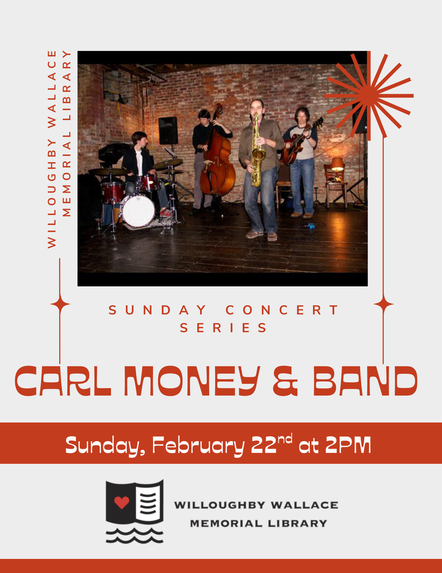 SUNDAY AFTERNOON CONCERT: CARL MONEY &amp; BAND