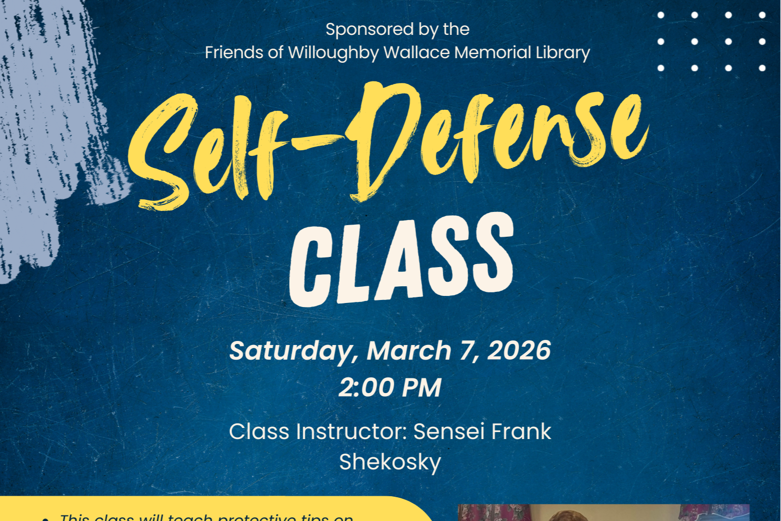 SELF-DEFENSE CLASS with Frank Shekosky