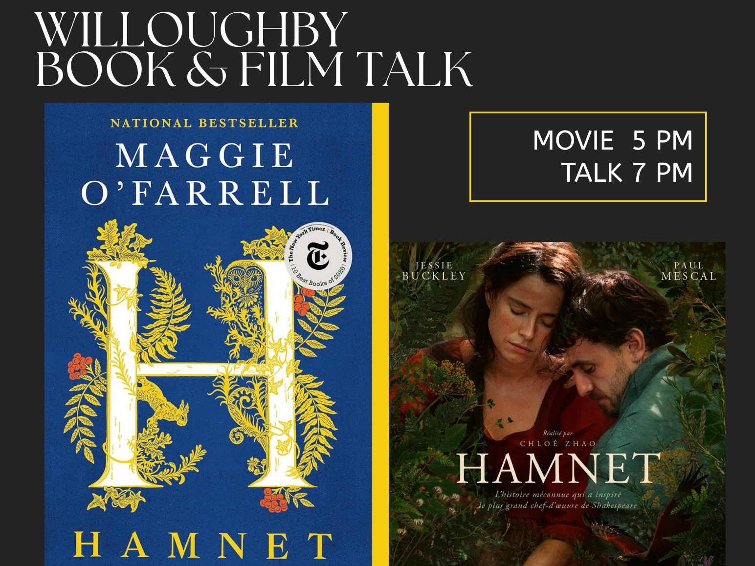 WILLOUGHBY BOOK TALK | HAMNET