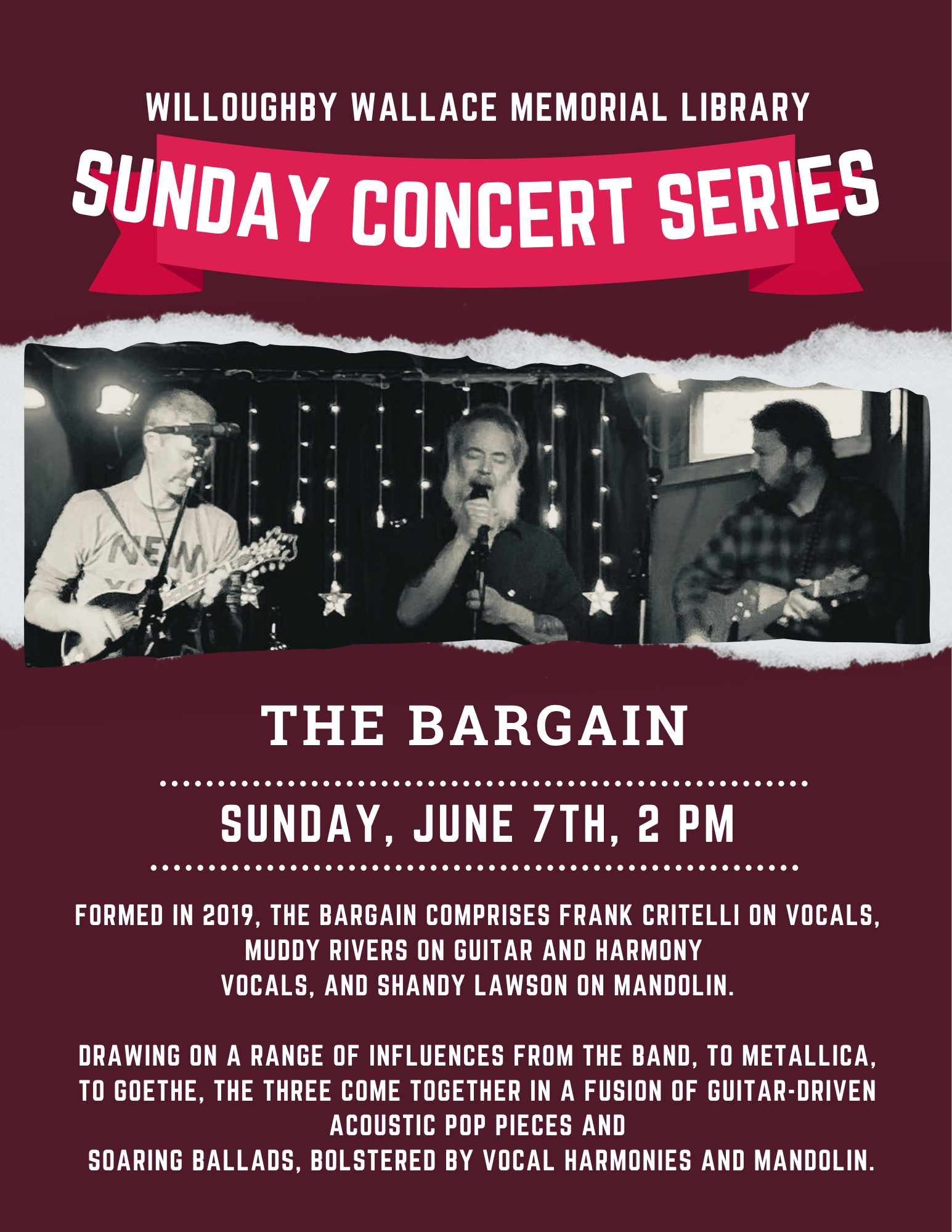SUNDAY AFTERNOON CONCERT SERIES: THE BARGAIN