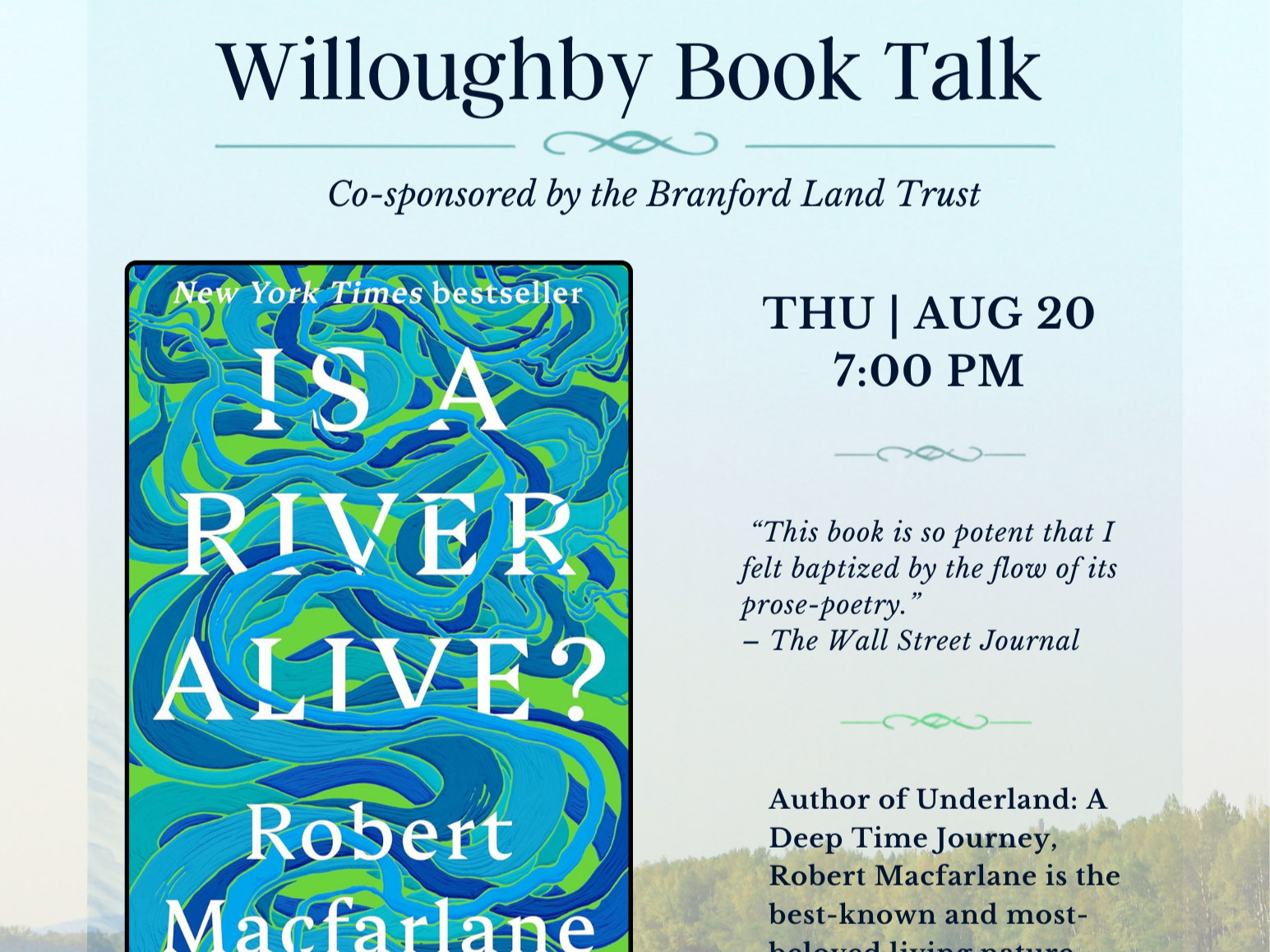 Willoughby Book Talk | Is A River Alive?