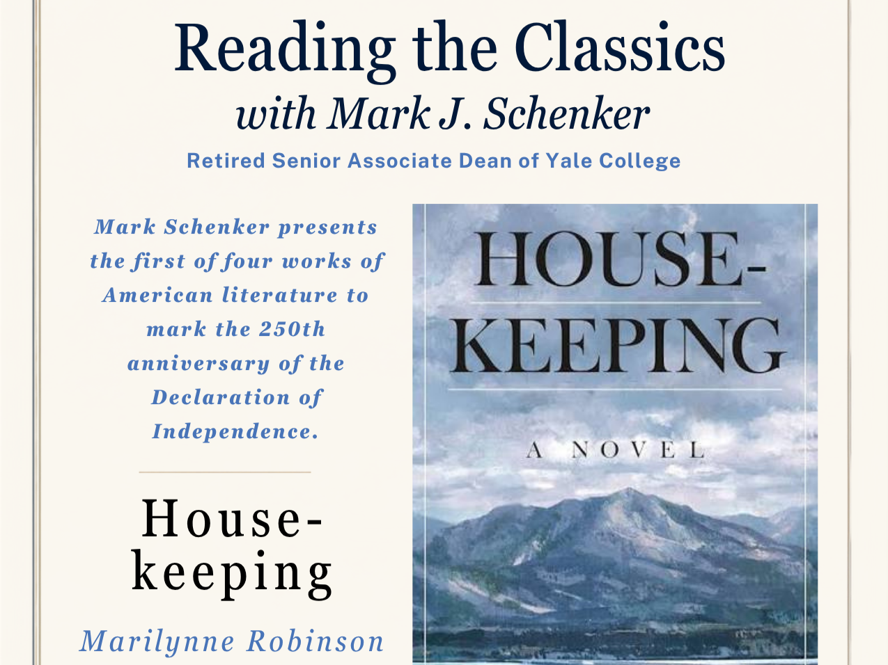 THE CLASSICS WITH MARK SCHENKER (Housekeeping)