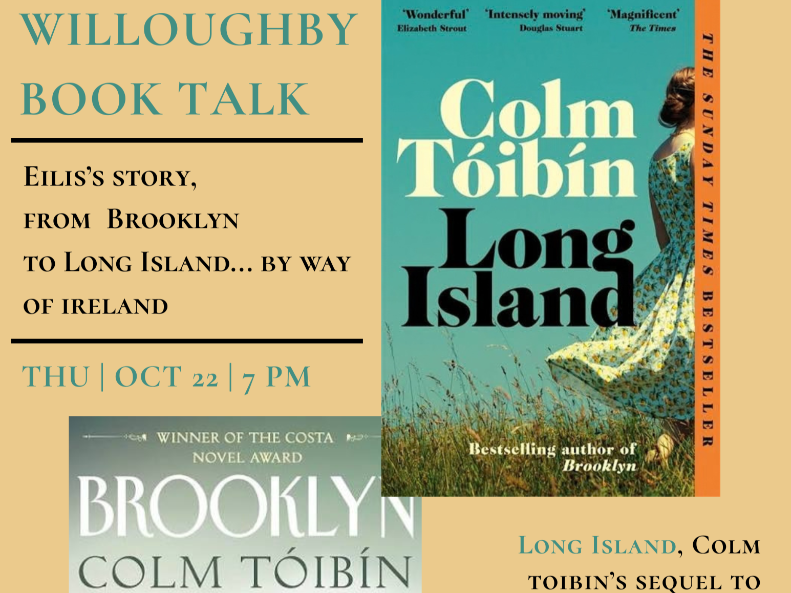 Willoughby Book Talk: Brooklyn to Long Island