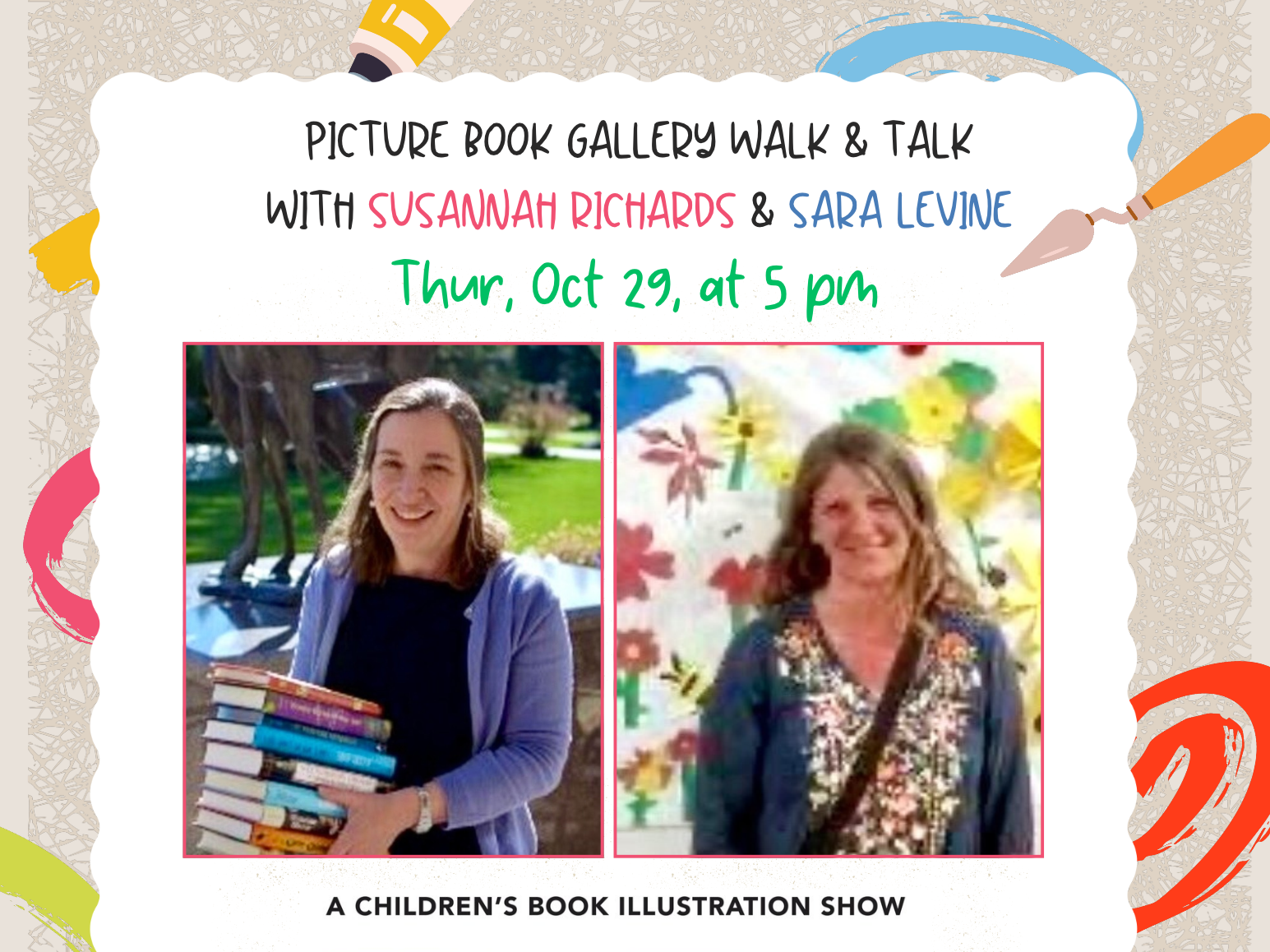 Picture Book Gallery Walk &amp; Talk with Susannah Richards &amp; Sara Levine