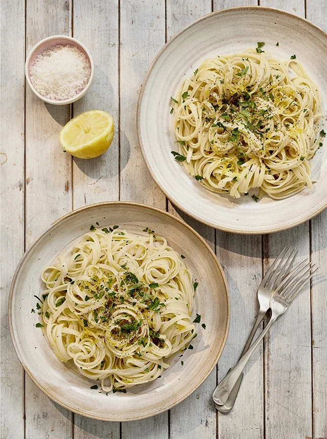 Simple lemon linguine, Photo credit: Rosie Alsop