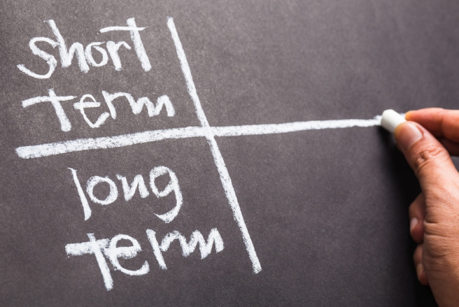 Short-term vs. long-term seo strategies.