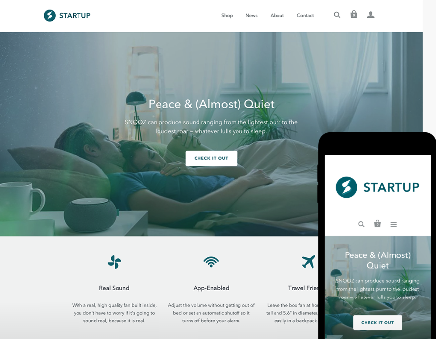 #3 Best Shopify theme for businesses and startups.