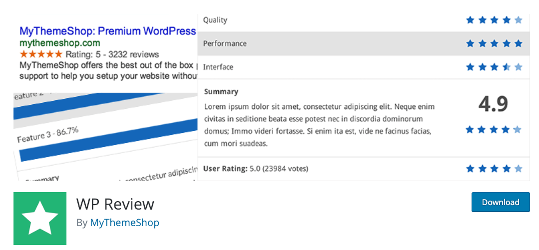 worpress plugin for product reviews.