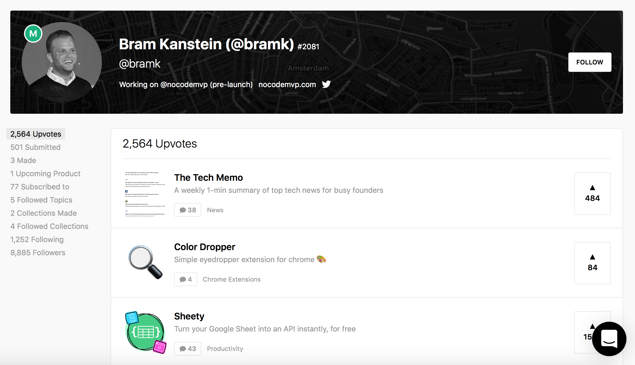 Bram Kanstein Software Makers on ProductHunt