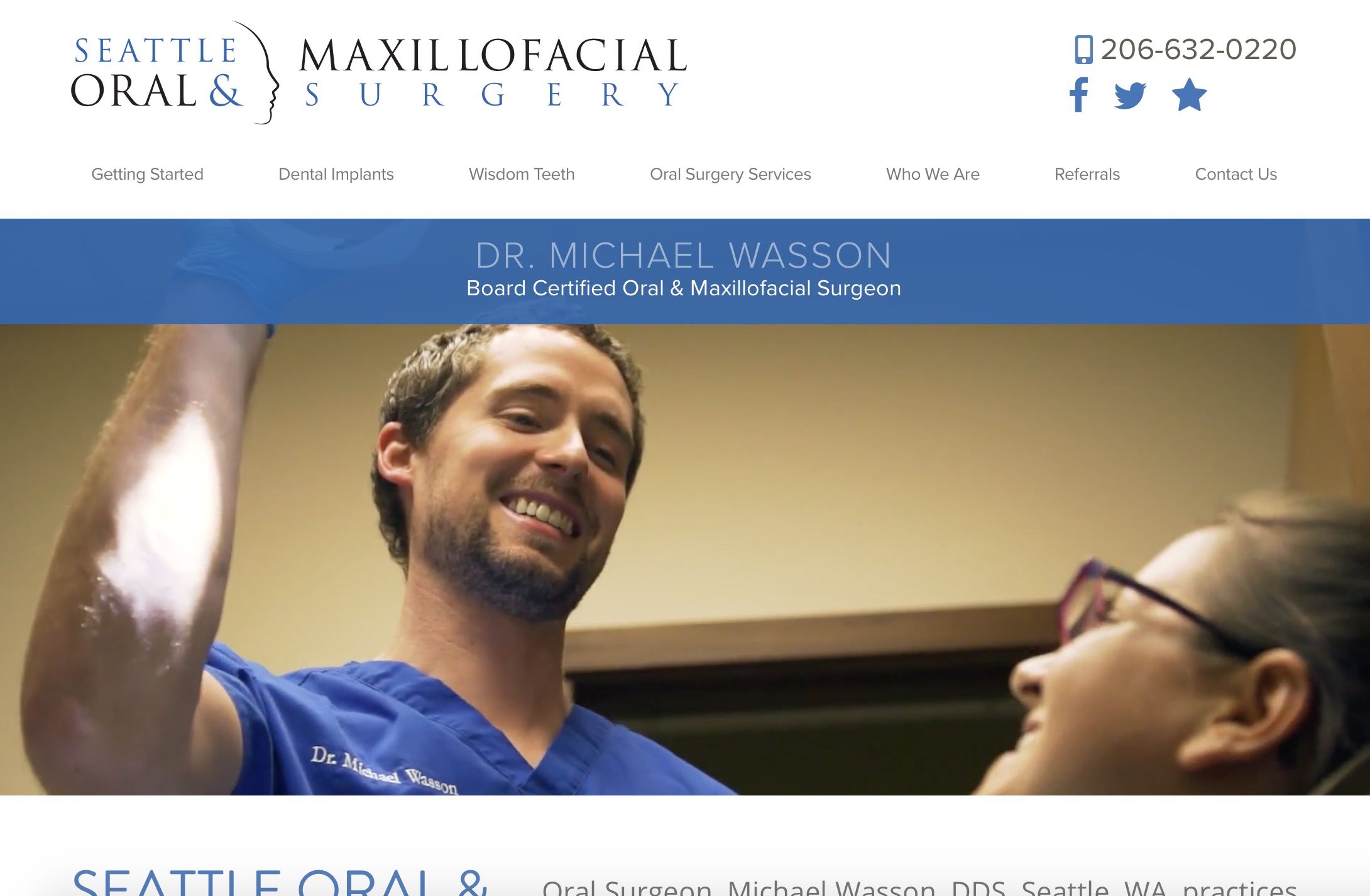 Dental Website strategy Seattle Oral and Maxillofacial Surgery