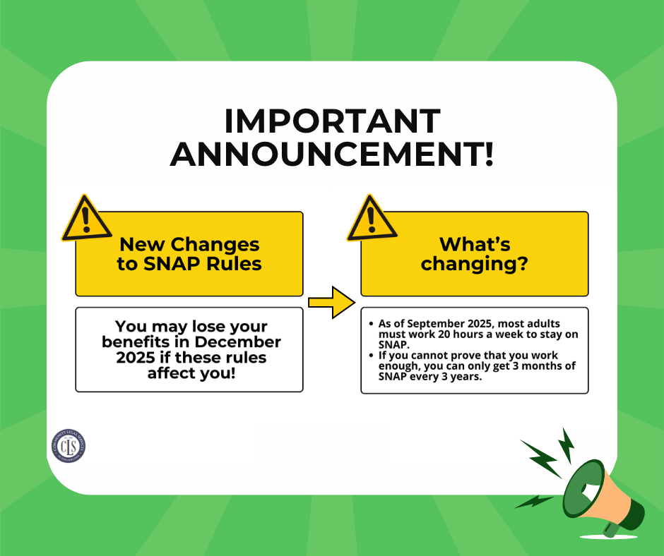 SNAP Changes graphic
