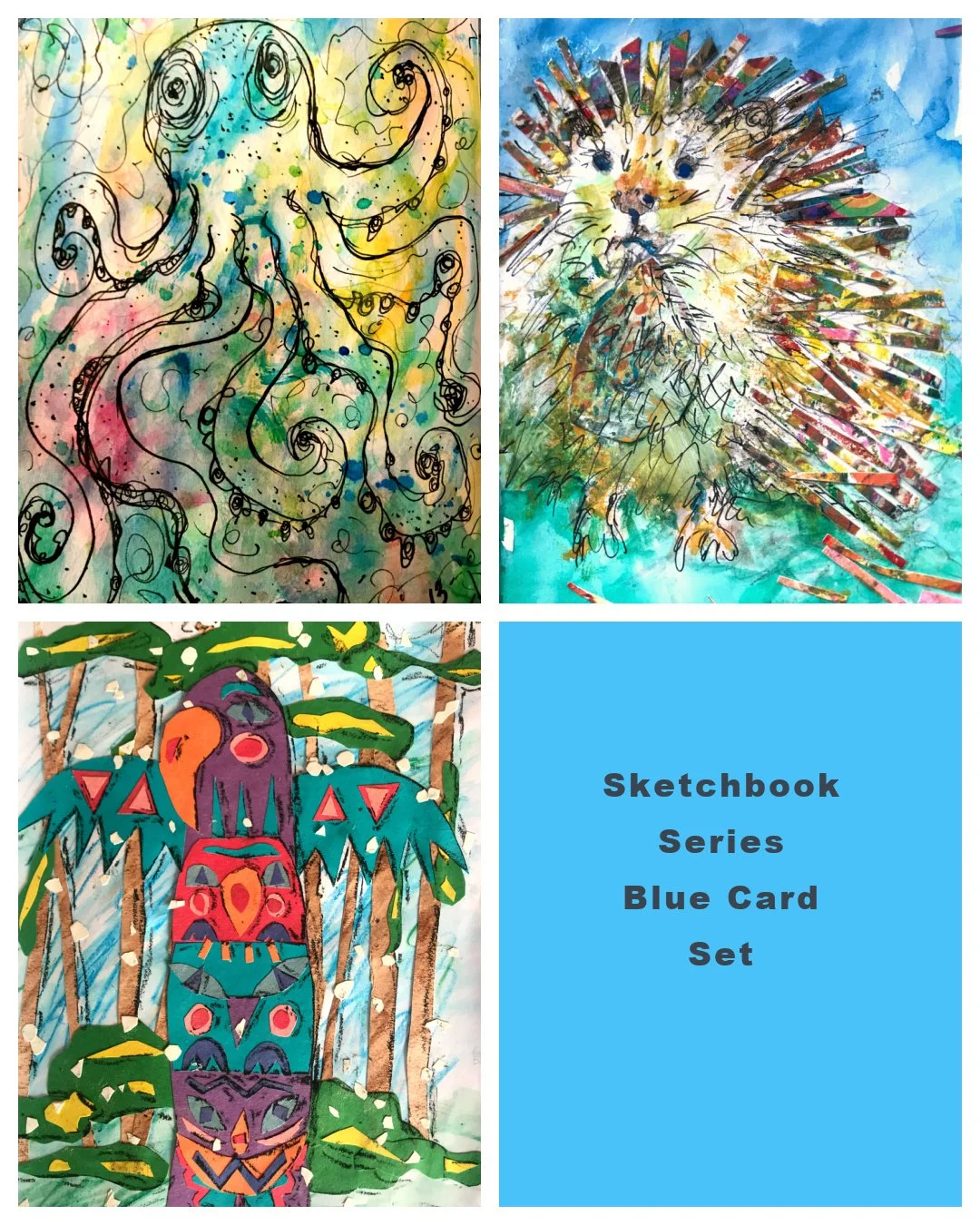Sketchbook Series- Blue Card Set