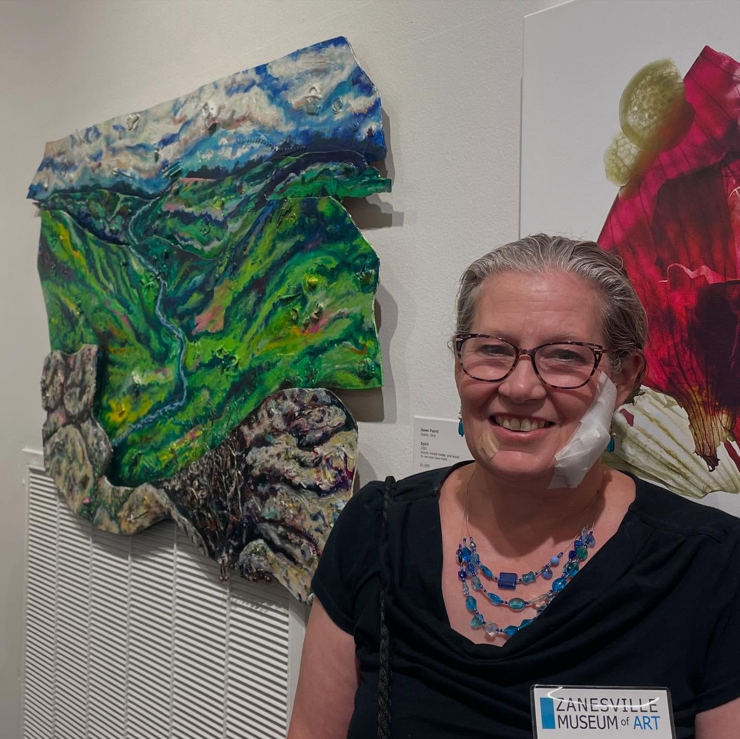 It was so great to be able to attend the opening reception of the 79th Annual Art Exhibition for the Zanesville Museum of Art. It is a wonderful show and will be up until Sept. 13.  My work chosen was &ldquo;Spirit&rdquo;, an Earthscapes Painting tha