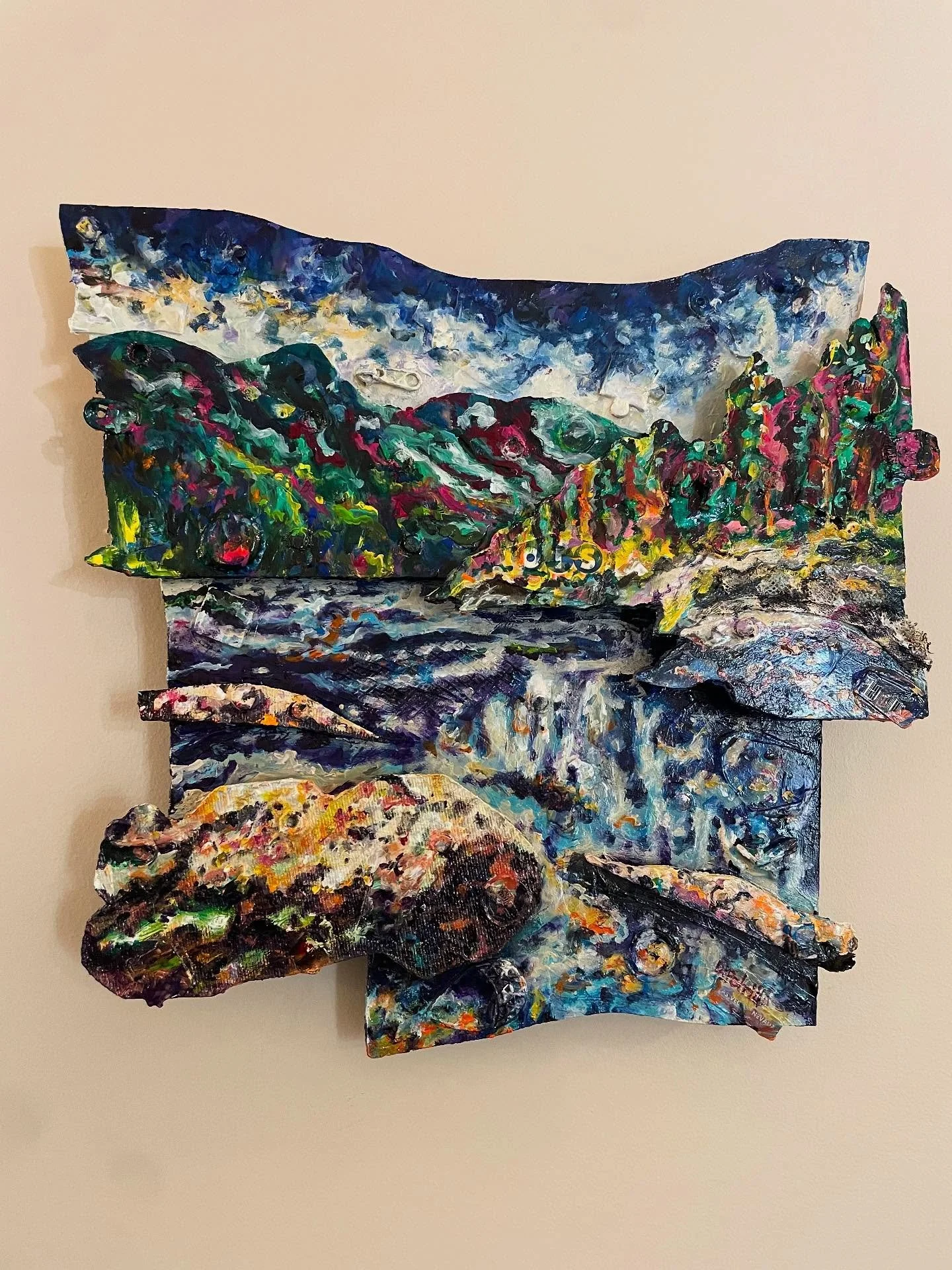Introducing &ldquo;Bountiful&rdquo; &mdash; my latest Earthscape (Mixed Media on fused wood panels), celebrating the abundance and resilience of life. No matter what we place in its path, life finds a way. Moving forward, my Earthscapes will continue