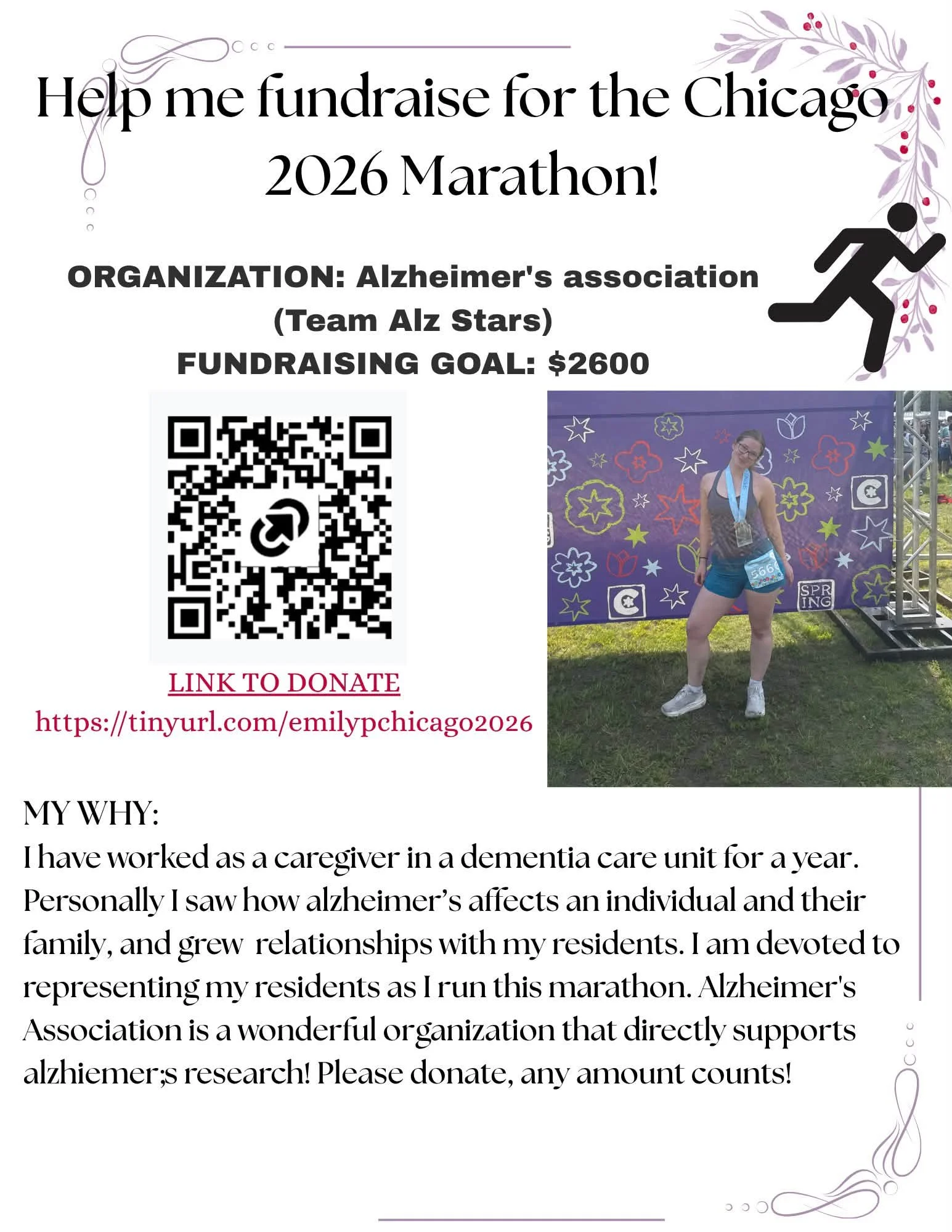 This October, my daughter will be running the Chicago Marathon while raising money and awareness for the Alzheimer&rsquo;s Association. ❤️
This cause is especially near and dear to my heart, as it has touched so many of our lives in one way or anothe
