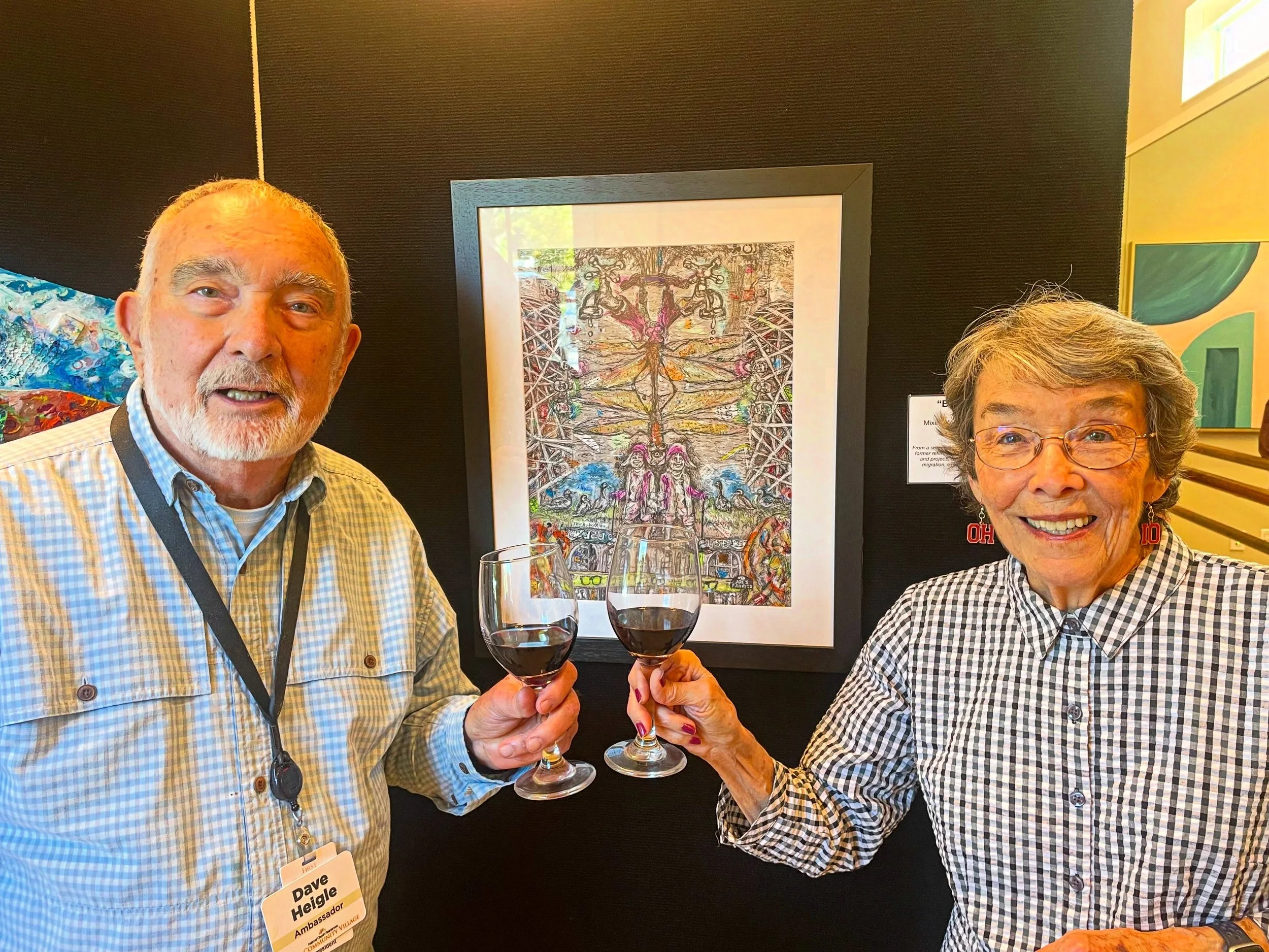 Happiness is finding a good home for my mixed media drawing, &ldquo;Beyond the Nest&rdquo;. Many thanks to the collectors who saw the piece at First Community Village&rsquo;s Celebration of Art last week and asked to purchase it.  They are such a won