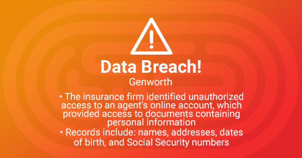 Data Breach Alert: Insurance Firm, Genworth, Announces Data Breach 