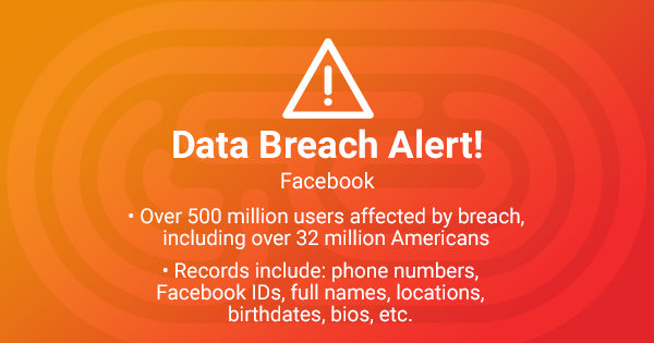 Data Breach Alert: Personal Data of Over 500 Million Facebook Users Leaked