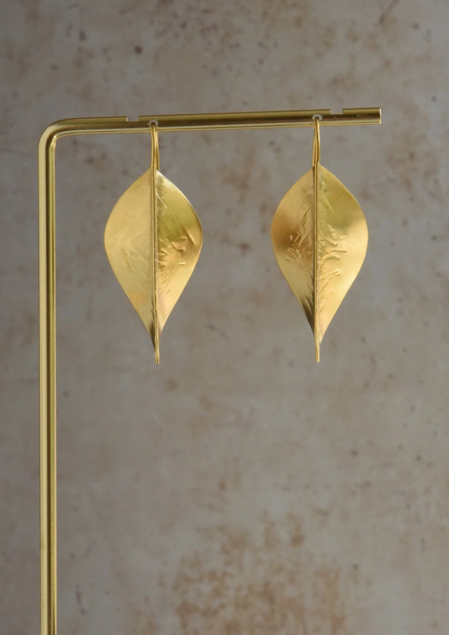 delicate gold leaf earrings threader.jpg