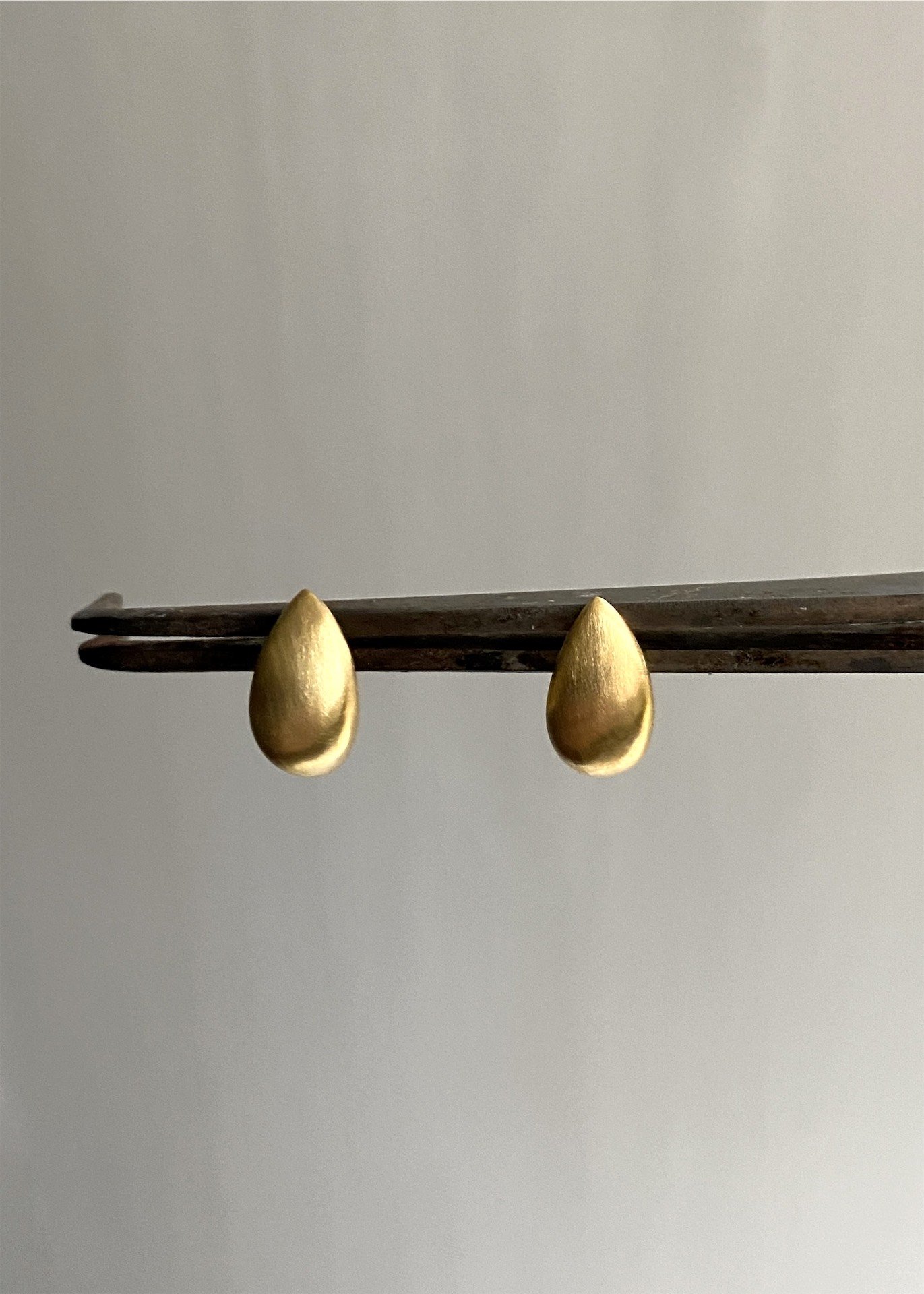 half moon simple luna huggie handmade stud artisan earrings devon totnes