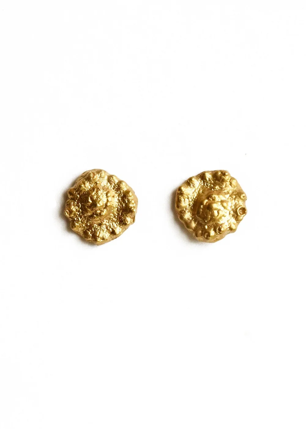 DECA STUD MOLTEN EARRINGS IN THE STYLE OF ANCIENT GREEK JEWELLERY. — LUCY  BEHRENS JEWELLERY ARTISAN MADE UNIQUE CONTEMPORARY JEWELLERY
