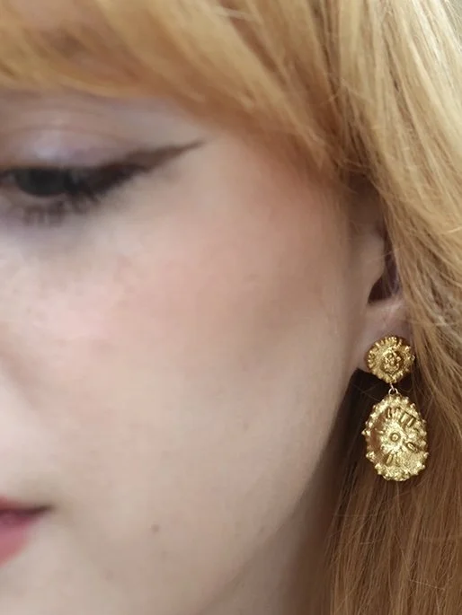 artisan handmade unique wild statement ancient greek earrings jewellery