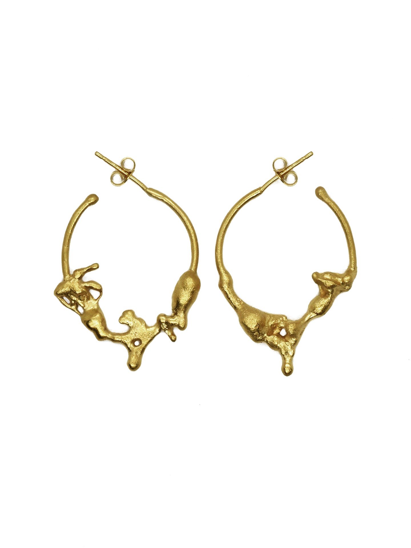 organic handmade sea hoop earrings modern unique artisan devon