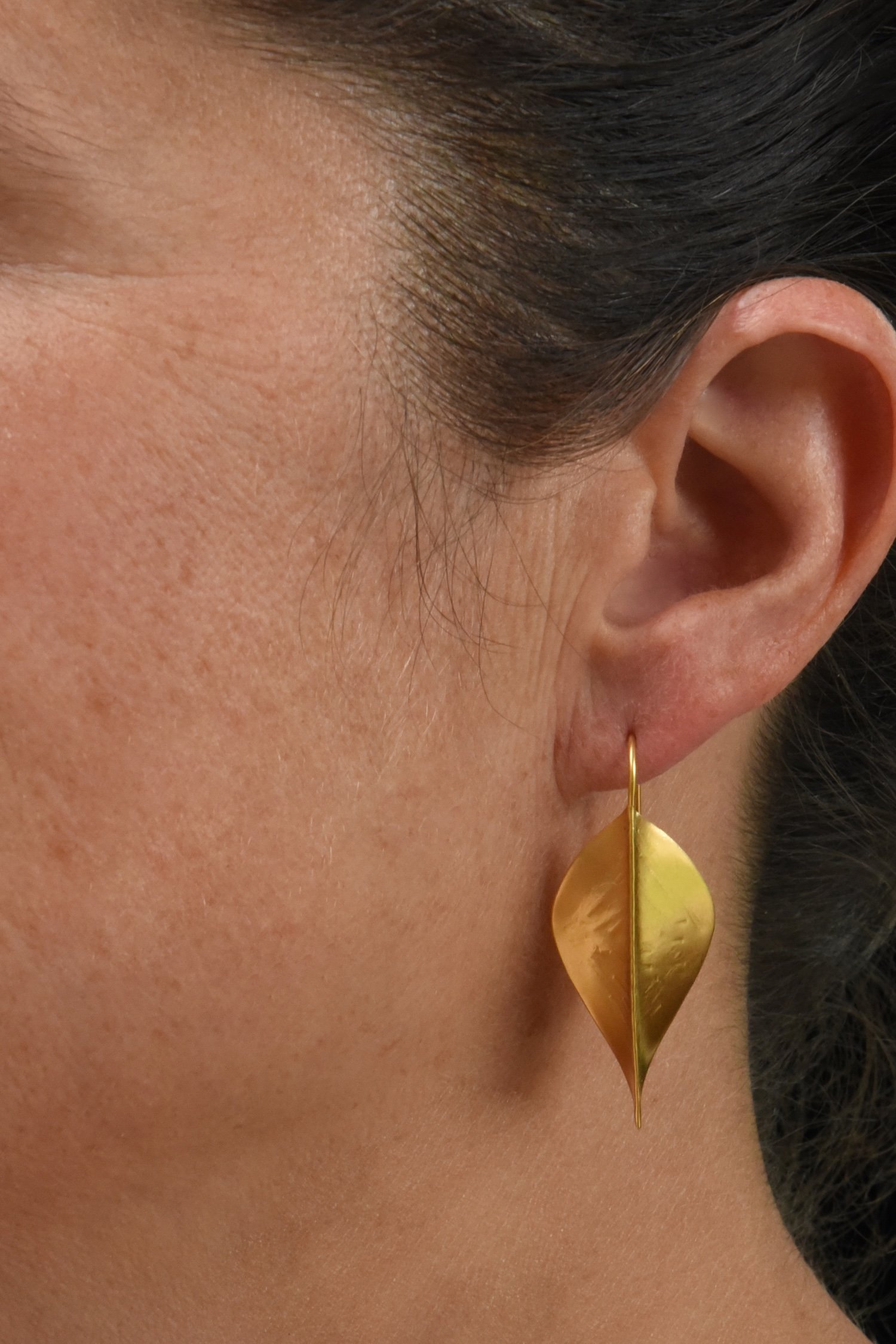 small hammered leaf earrings gold.jpg