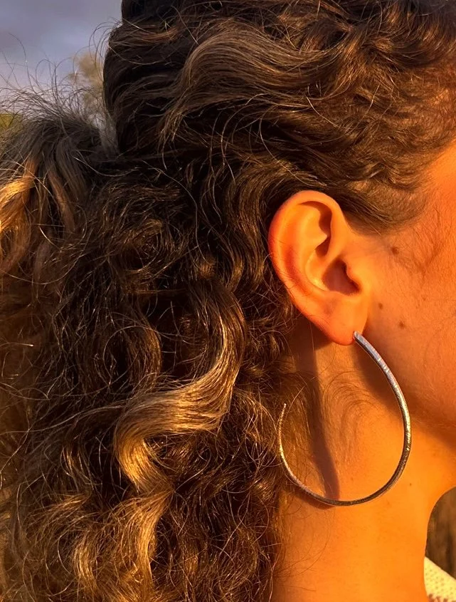 OVAL RELIC HOOP EARRINGS