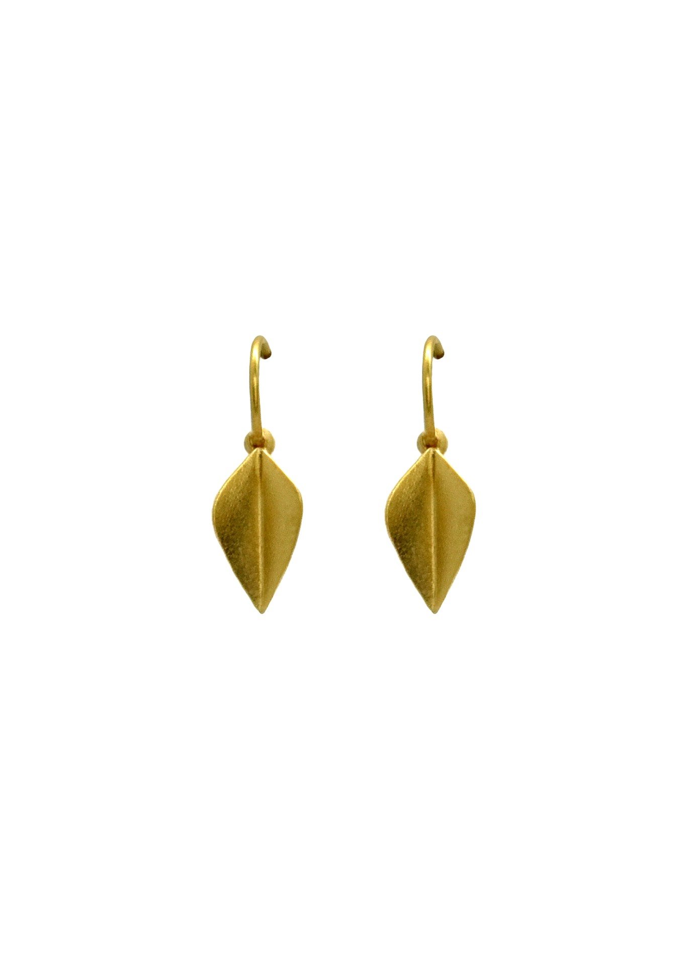 simple little tiny hoop leaves leaf drop earrings artisan handmade jewellery devon jeweller