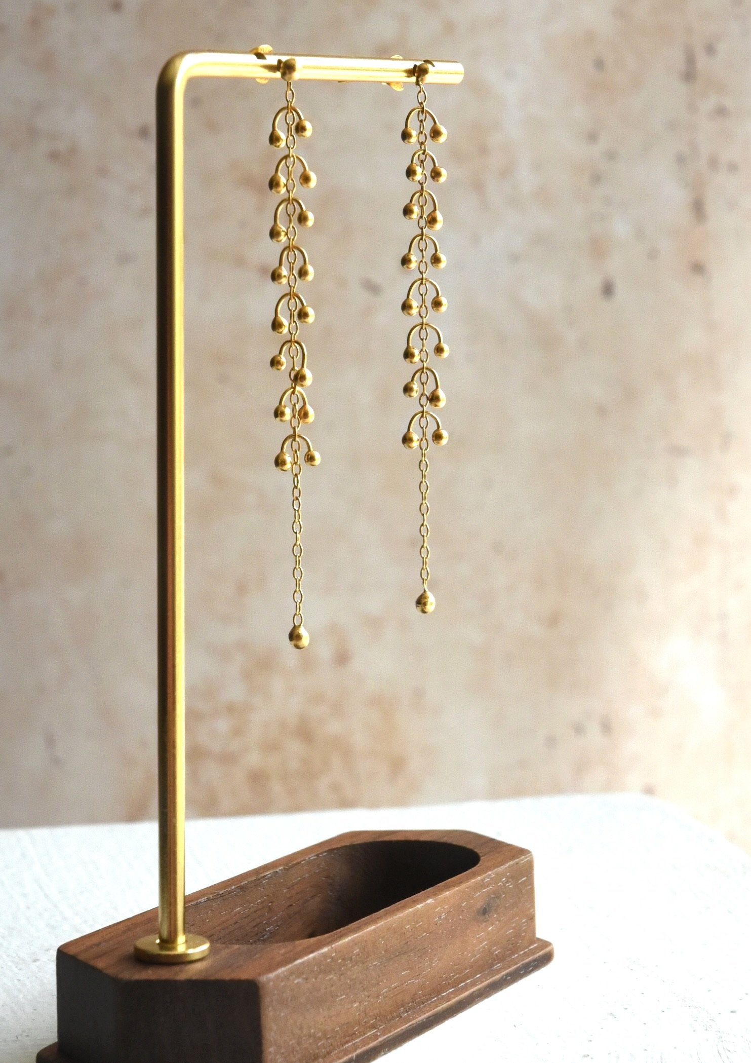celeste drops of gold earings handmade.jpeg