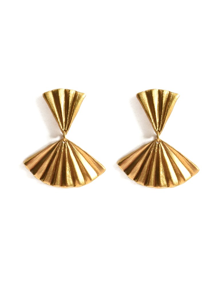 artisan fine jeweller jewellery handmade devon fan drop earrings