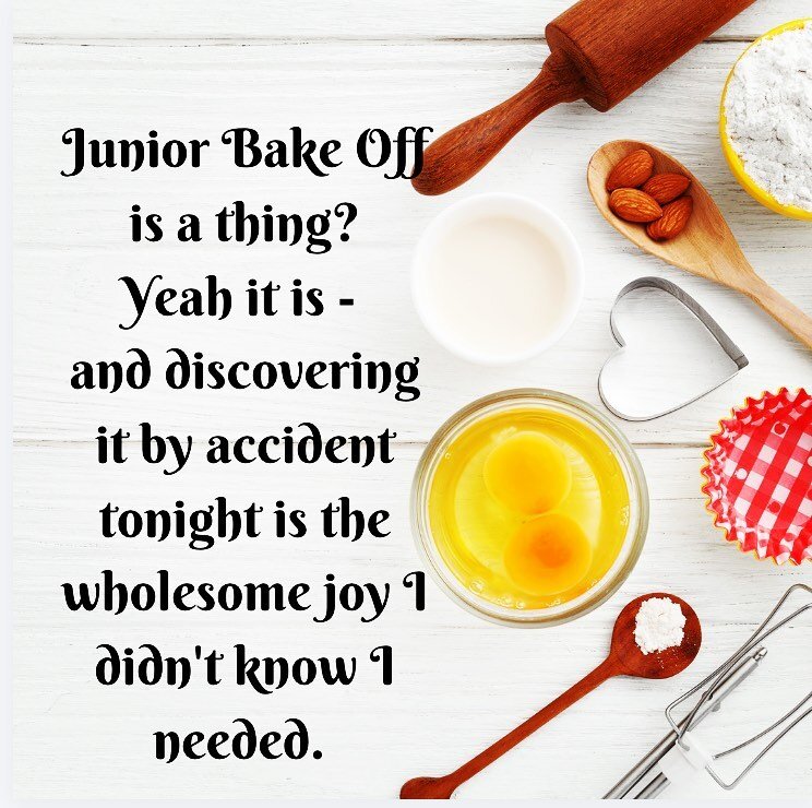 The kids on &ldquo;Junior Bake Off&rdquo; are giving me hope for the future. #juniorbakeoff #tuesdaynight #kidsbakebetterthanme