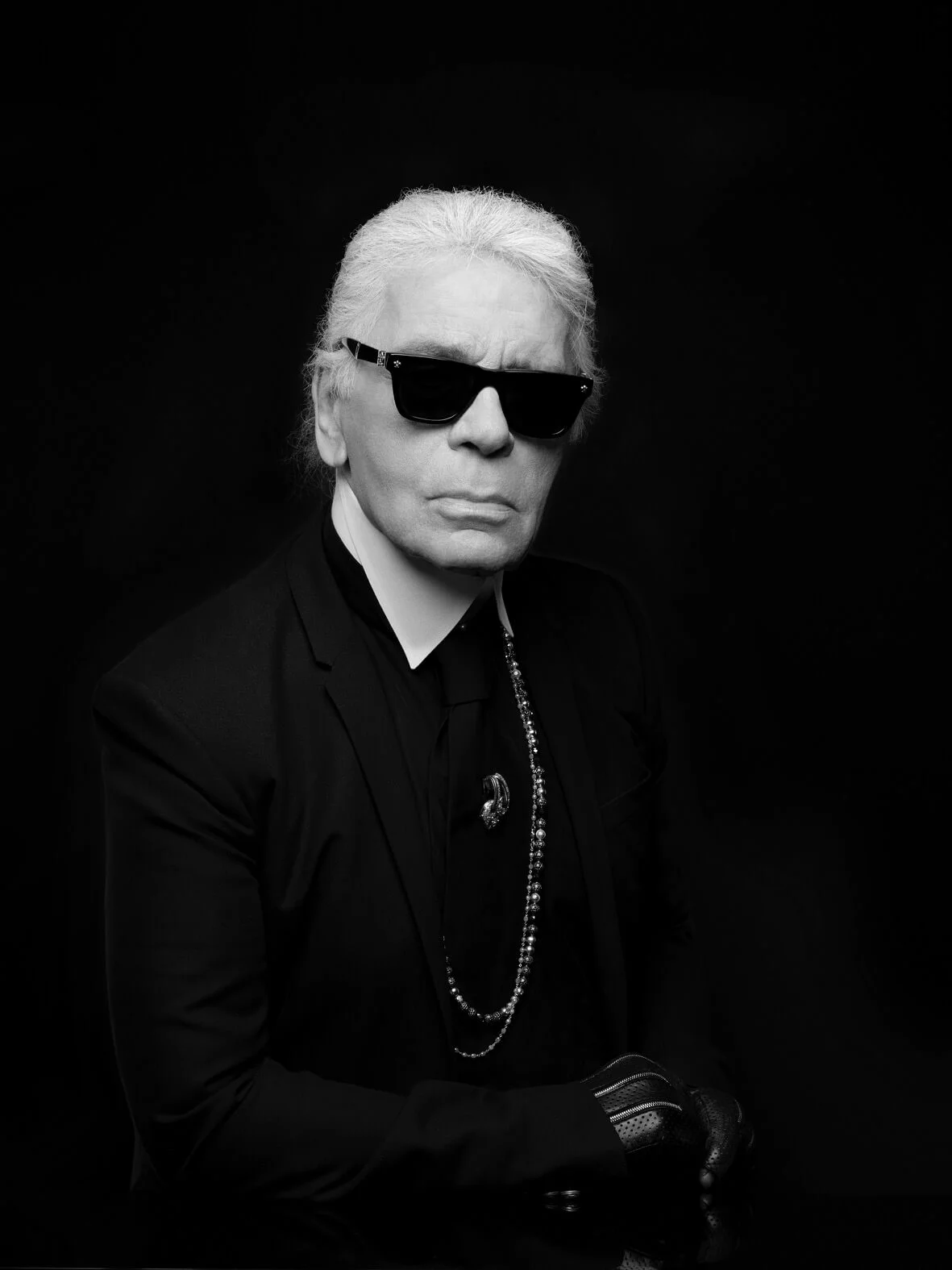 Karl Lagerfeld, self portrait.