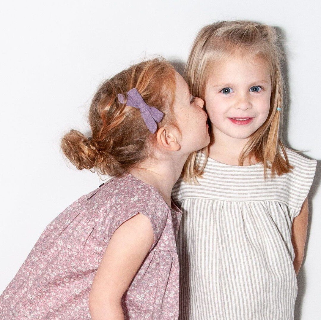 Best friend's secrets featuring Esme dress in Liberty of London and linen stripes.