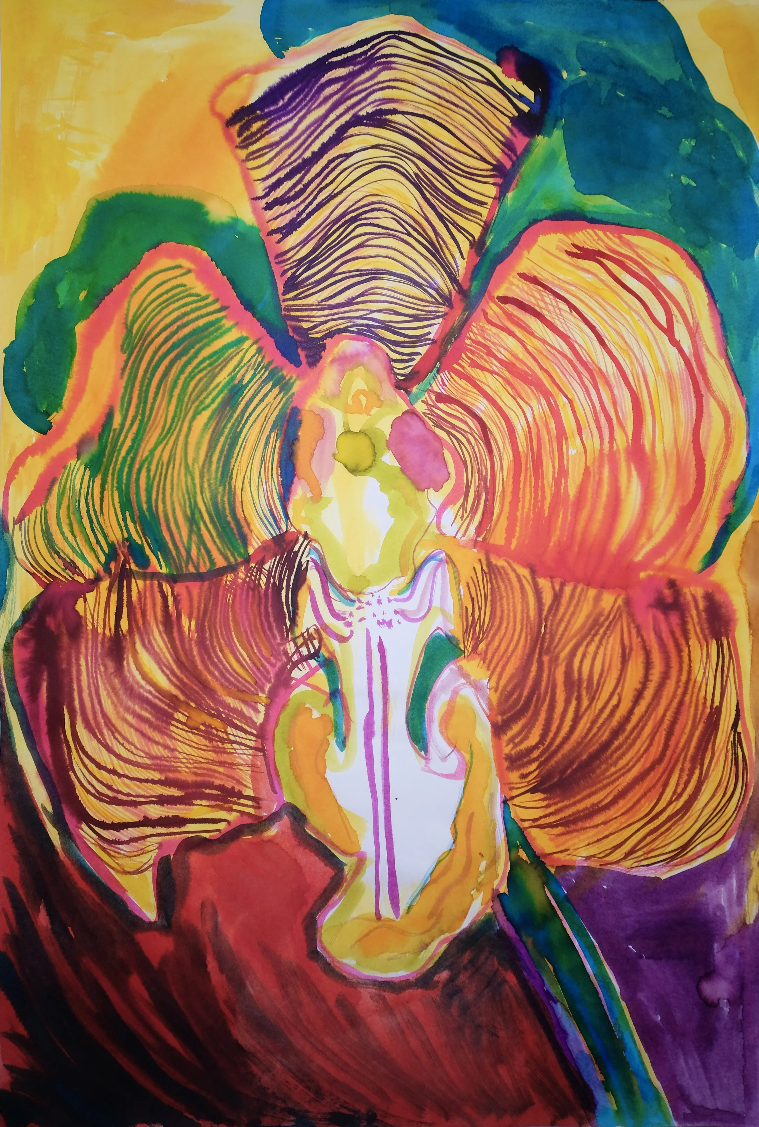 Striped Orchid Grande, e, 2025, ink on Awagami masa paper, 53 x 79 cm.JPG