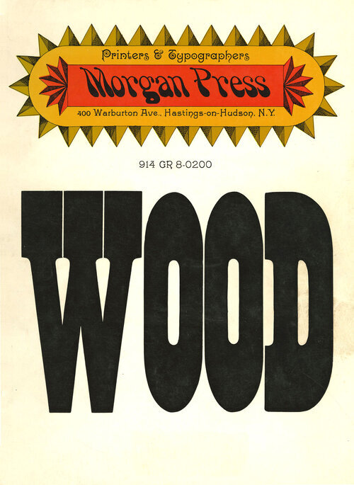 MORGAN PRESS WOOD TYPE CATALOG