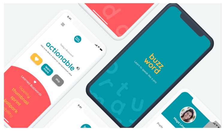  Buzzword is an app that helps non-native english speakers learn industry jargon and colloquialisms.  The goal of this project was to solve a life problem using an app. We chose to focus on the issues of non-native english speakers who had moved to t