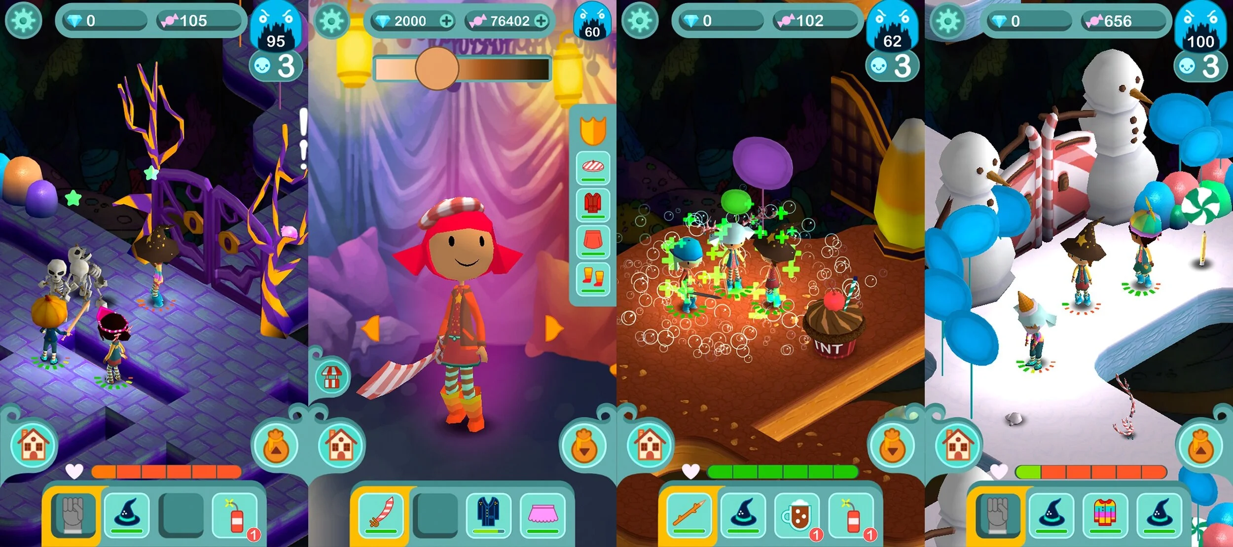  Candy Cave is a multiplayer mobile game we created from  2013-2015. Our initial idea was to make an rpg that was cute and easy for kids to understand. Like Diablo but with candy.      Problems &amp; Opportunities we wanted to solve     Local multipl